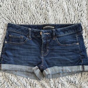 Express Dark Indigo Jean Shorts